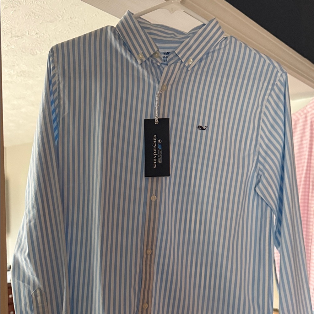 Vineyard Vines Boys  Blue Striped Shirt
